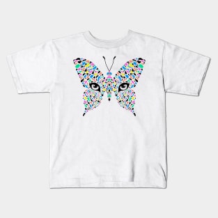 Butterfly with colorful leopard print Kids T-Shirt